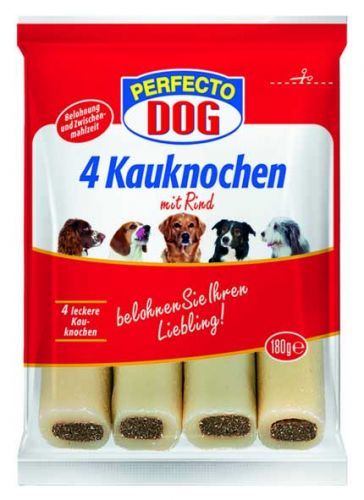 Perfecto Dog plněné žvýkací tyčinky hovězí 4ks