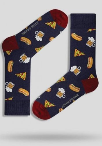 Pánské ponožky John Frank JFLSFUN21 - UNI - Tm. modrá