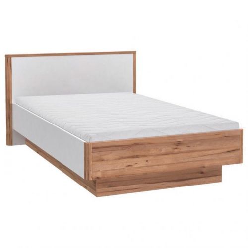 Postel 120/200 Cm Kompozitní Dřevo Bílá Barvy Dubu Xora