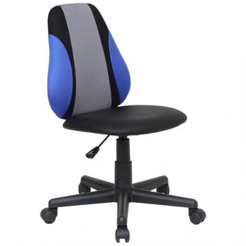 Otočná Židle Pro Mladé Modrá Šedá Černá Vzhled Kůže Síťovina Carryhome