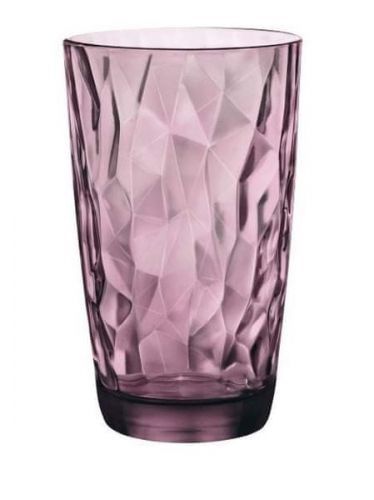 Bormiolli Sklenice Diamond 470 Ml Fialová, 6 Ks