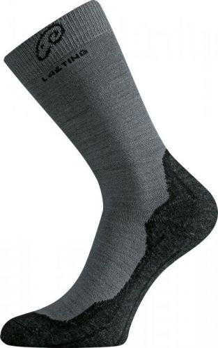 Lasting  WHI 809 šedé vlněné ponožky Velikost: (38-41) M
