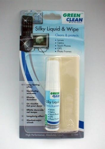 GREEN CLEAN čisticí roztok+utěrka Silky LC1000