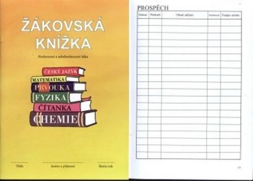 Žákovská knížka pro 1. a 2. stupeň ZŠ (žlutá)