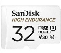 Paměťová karta micro miniSDHC, 32 GB, SanDisk High Endurance Monitoring, Class 10, UHS-I, UHS-Class 3, v30 Video Speed Class, vč. SD adaptéru