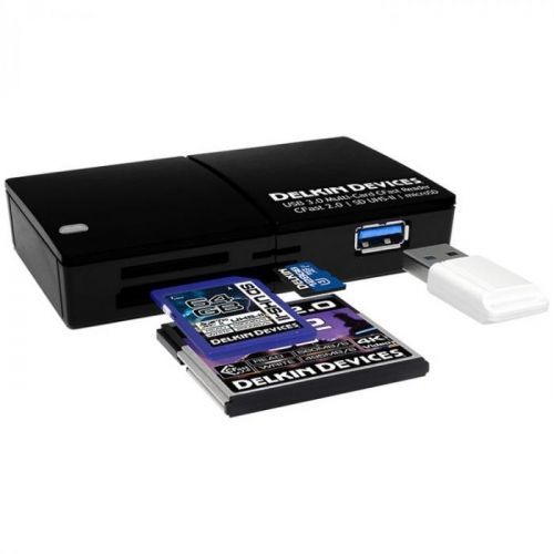 DELKIN čtečka karet CFast/SD/microSD, USB 3.0