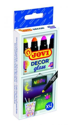 JOVI DECOR GLASS fixy 4 ks neón
