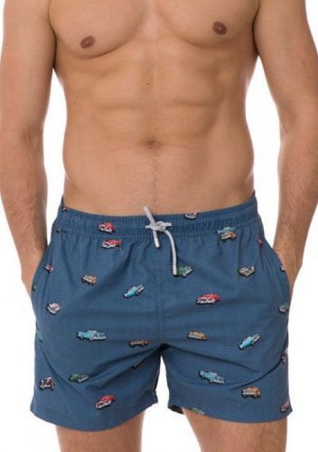 Pánské plavky John Frank JFSS19SW20 L Modrá