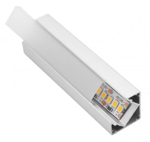 CENTURY AL PROFIL pro LED pásek 10mm rohový opálový kryt 18x18x12mm IP20 délka 2m