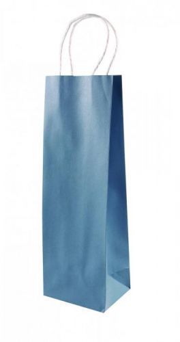 Dárková papírová taška modrá, 12x36cm
