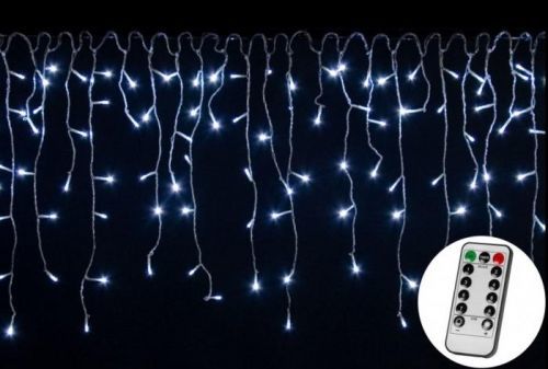 VOLTRONIC® Vánoční světelný déšť 400 LED studená bílá - 10 m + ovladač