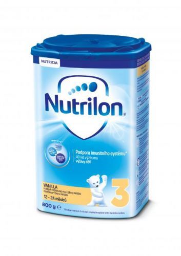 3x NUTRILON 3 ProNutra s příchutí vanilky (800g) - kojenecké mléko