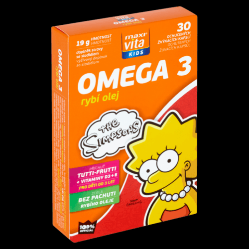 MaxiVita Kids Omega 3 rybí olej 30 kapslí 19g