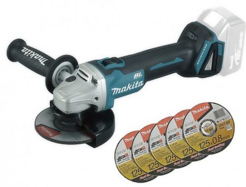 MAKITA DGA504ZX1 Aku bruska úhlová 125mm 18V (bez akumulátoru) + kotouče