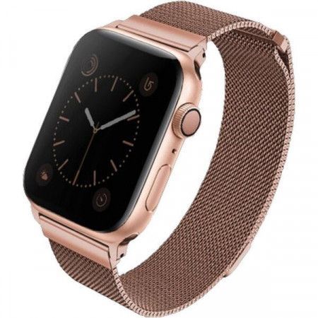 UNIQ Dante ocelový řemínek Apple Watch 40/38mm Rose růžově zlatý