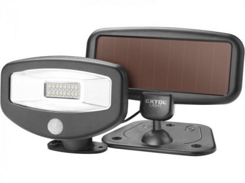 Reflektor LED solární s čidlem 100lm Extol Light 43270