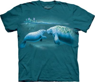 Tričko unisex The Mountain Year of the Manatee - modré, 3XL