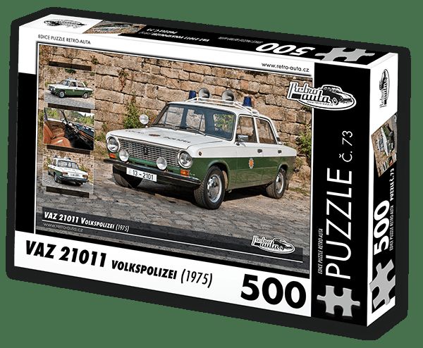 Retro-Auta© Puzzle Č. 73 - Vaz 21011 Volkspolizei (1975) 500 Dílků