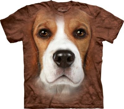 Tričko unisex The Mountain Beagle Face - hnědé, 5XL