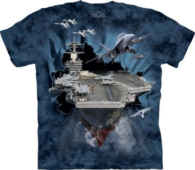 Tričko unisex The Mountain Aircraft Carrier - modré, 4XL