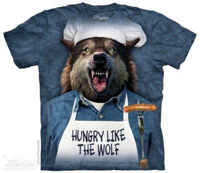 Tričko unisex The Mountain Hungry Like The Wolf - modré, XXL
