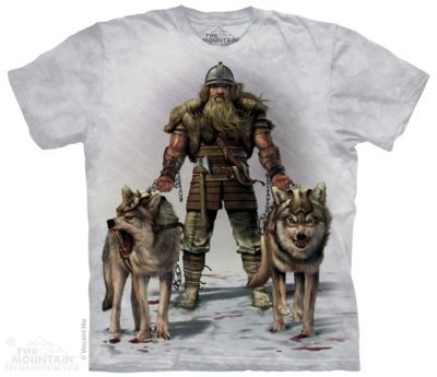 Tričko unisex The Mountain Viking Hunt - šedé, 3XL