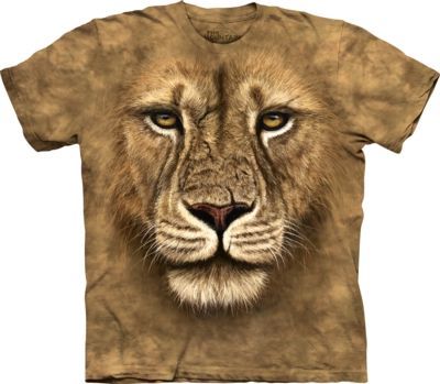 Tričko unisex The Mountain Lion Warrior - béžové, 4XL