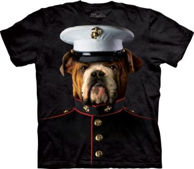 Tričko unisex The Mountain Bulldog Marine - černé, 5XL