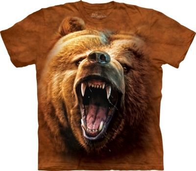 Tričko unisex The Mountain Grizzly Growl - hnědé, 3XL