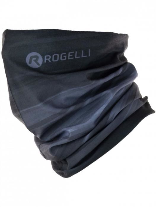 Multifunkční tunelový šátek Rogelli SCARF bezešvý, černo-šedý