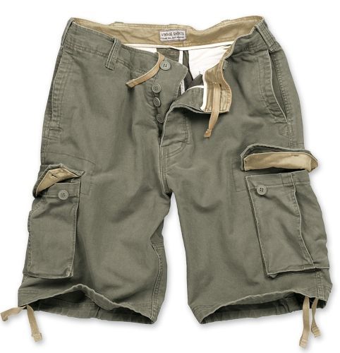 Krátké kalhoty Vintage - olivové, XL