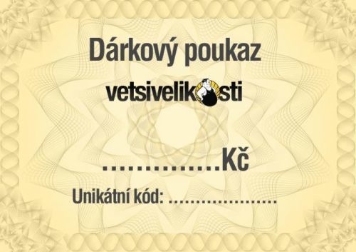 Dárkový poukaz Vetsivelikosti.cz, 3500