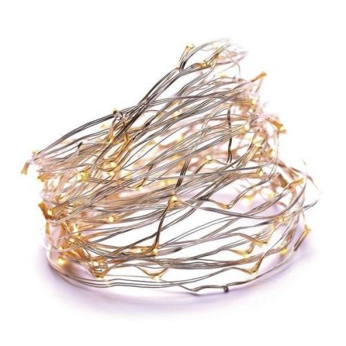 Emos LED dekorační řetěz 40 LED TIMER NANO měděný 4m IP44 WW, teplá bílá