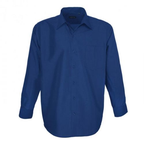 Košile s dlouhým rukávem Lavecchia Classic - modrá, 6XL
