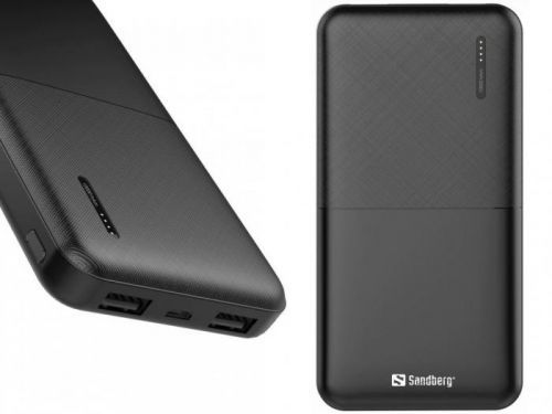Sandberg Saver Powerbank 10000 mAh, 2x USB-A, černý (320-34)