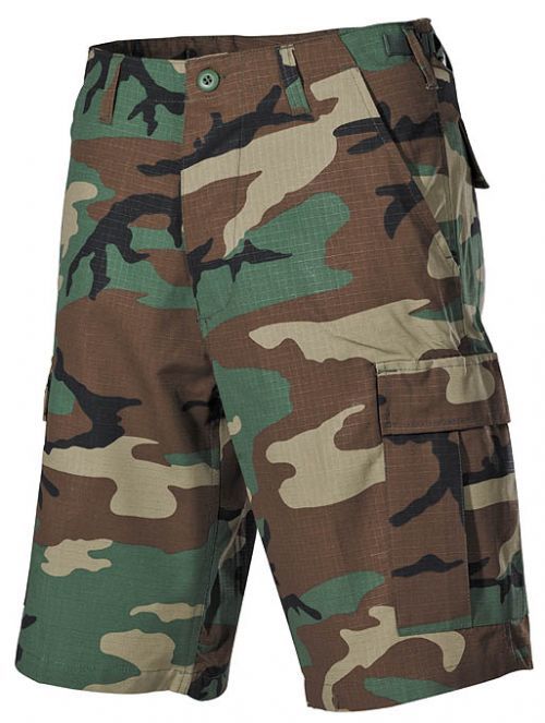 Krátké kalhoty MFH US BDU Rip-Stop - woodland, M