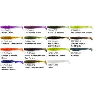 Dipované umělé nástrahy FishUP U-Shad 101mm / 8ks Lox/Green & Black