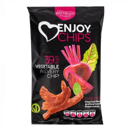 Enjoy Chips s červenou řepou a mátou 40 g NEW DELESPINE