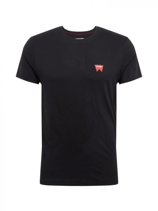 Wrangler pánské triko s logem W7C07D301 Černá XXL