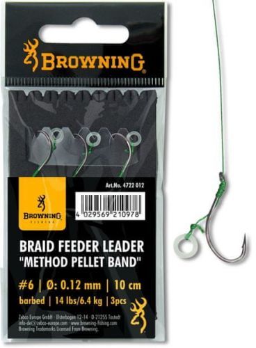 Browning Návazec Braid Feeder Leader Method Pellet Band Velikost: 8