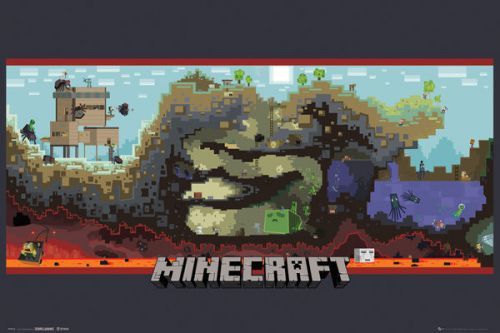 GB EYE Plakát, Obraz - Minecraft - underground, (91,5 x 61 cm)