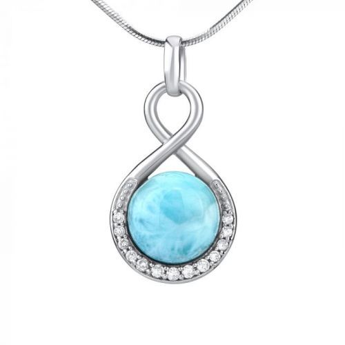 SILVEGO stříbrný přívěsek s přírodním Larimarem - JSTS14709LR