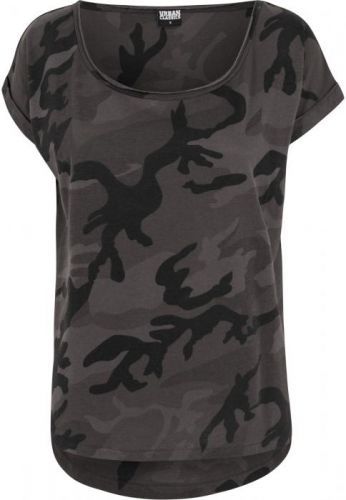 Tričko dámské Urban Classics Camo Back Shaped - blackcamo, 3XL