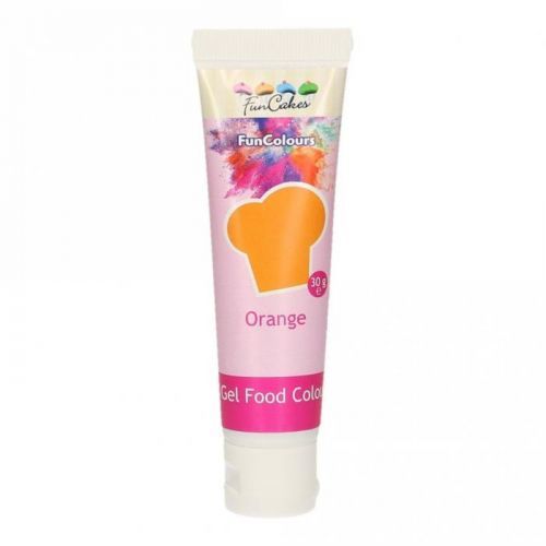 FunCakes Oranžová gelová koncentrovaná jedlá barva Orange na hmoty i čokolády 30 g