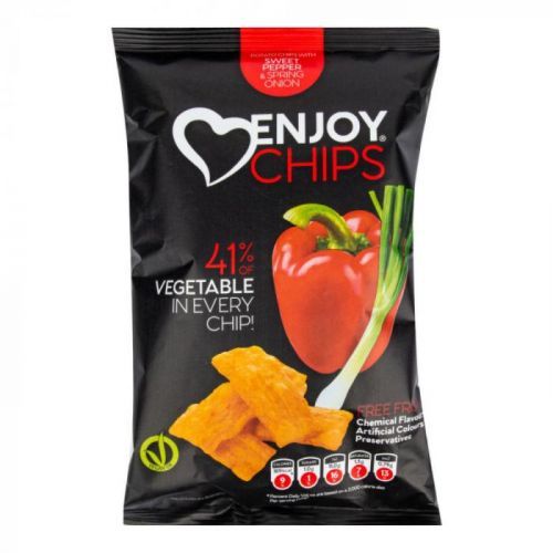 Enjoy Chips s červenou paprikou a jarní cibulkou 40 g NEW DELESPINE