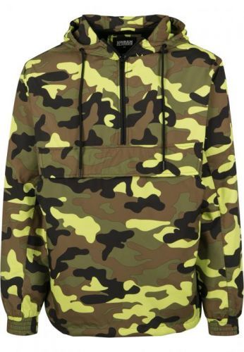 Bunda Urban Classics Pull Over Windbreaker - yellow-camo, XXL