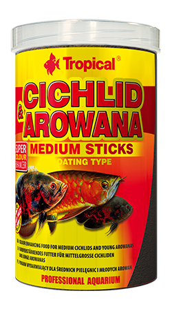 Tropical Cichlid & Arowana Medium Sticks 1000ml