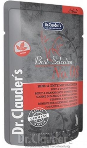 Dr.Clauder's kaps. Best Selection No.8 Rind & Ente mit Kartoffeln 85g