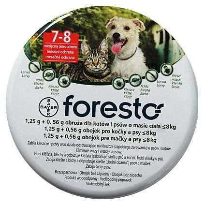 Foresto antiparazitní obojek pro kočky a psy do 8kg