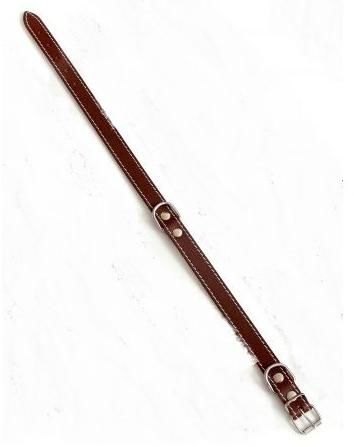 Kožený obojek hnědý 1,8×50cm